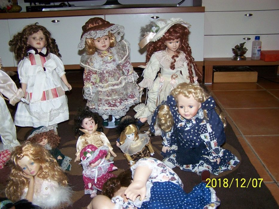 coleçao bonecas e palhaços de porcelana raros