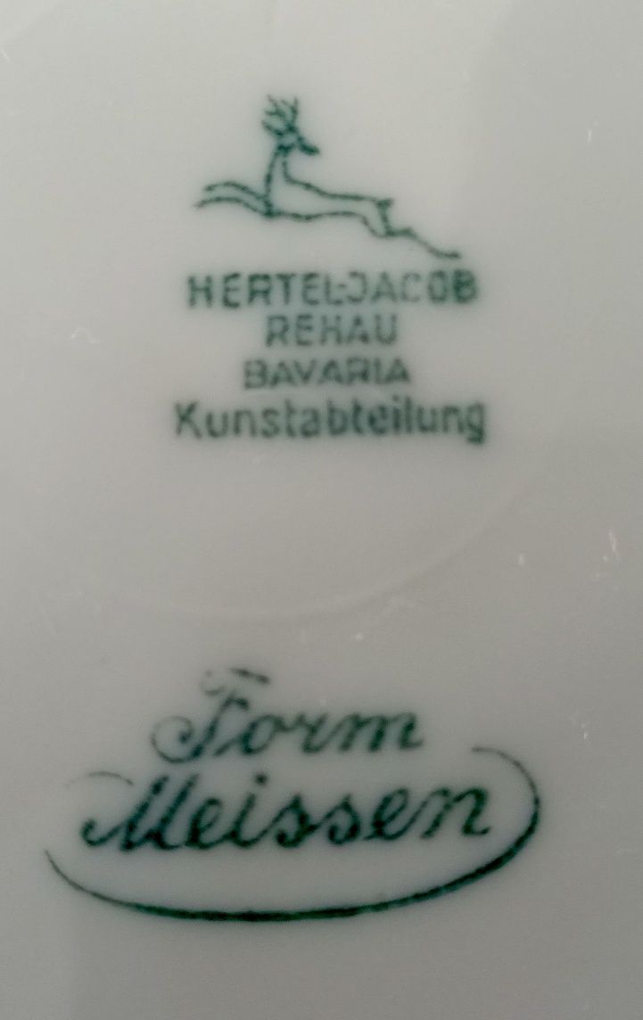 Unikat! Przepiękna porcelanowa patera Hertel Jacob Rehau. Sygnatura!