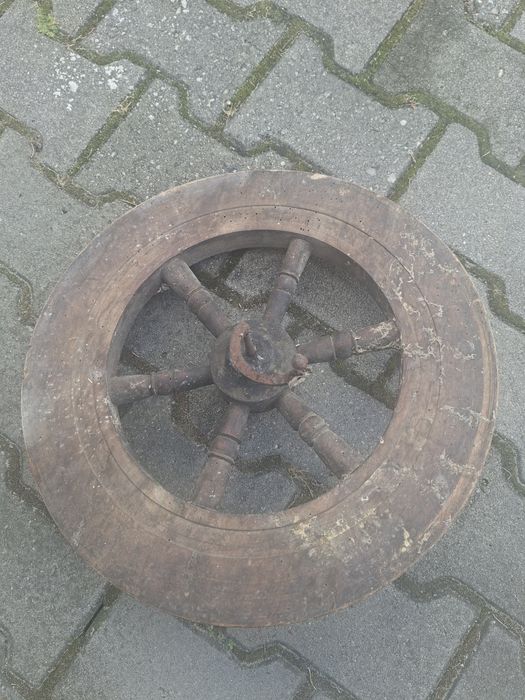 Koło od kołowrotka przędzalnianego + inne części