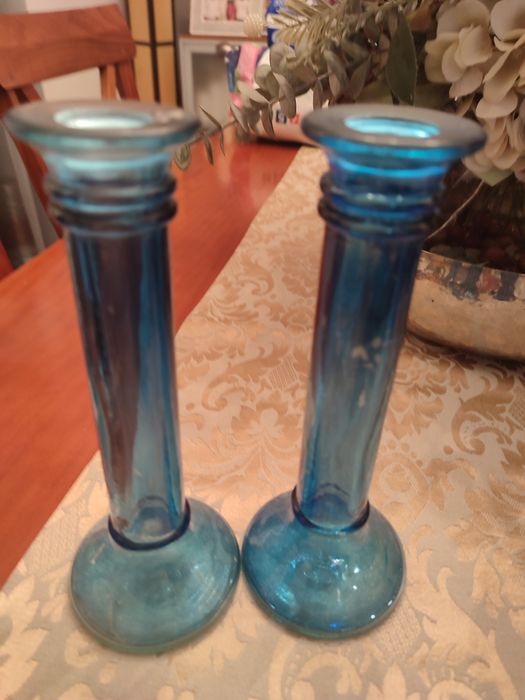 Conjunto de jarra e castiçal