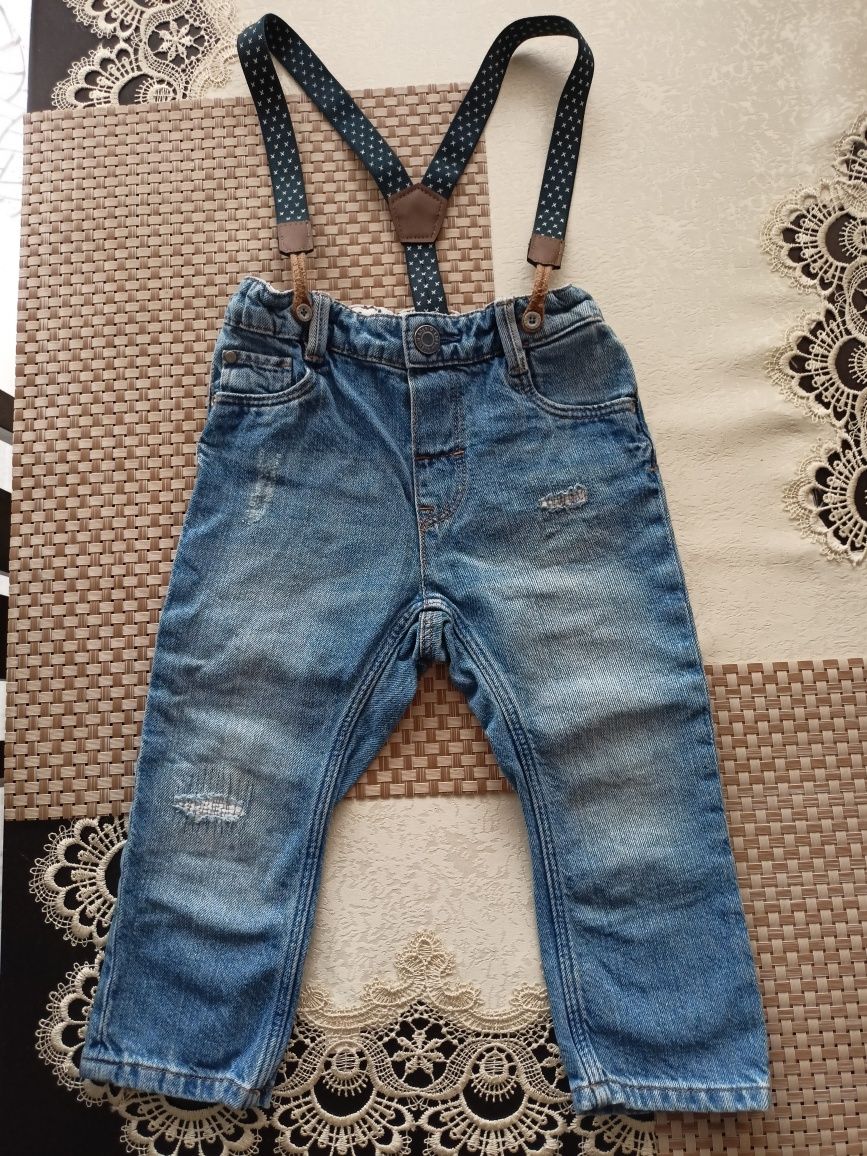 Spodnie jeansowe H&M dla chłopca rozmiar 86 regulowane gratis