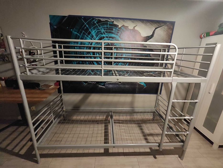 Łóżko piętrowe IKEA metalowe