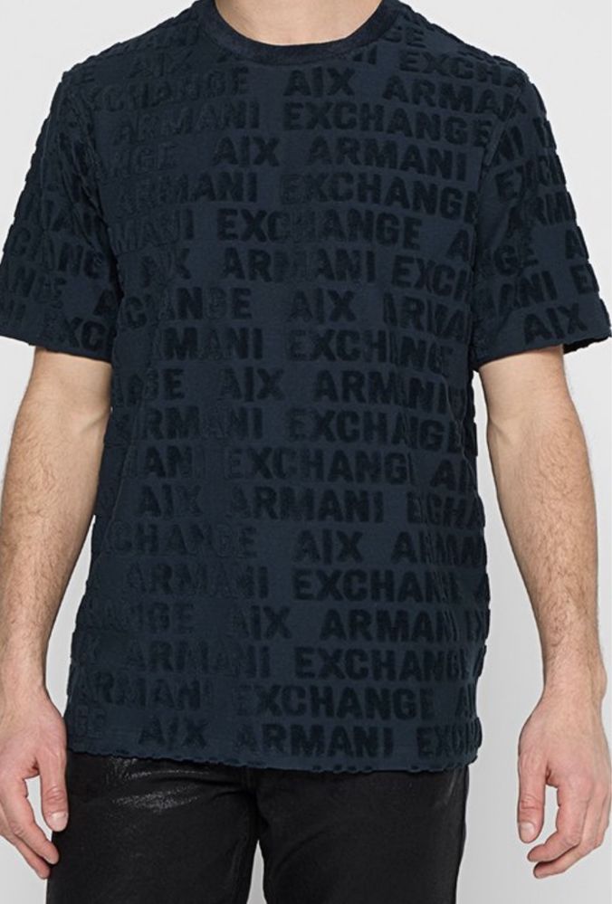 Tshirt meski EA7 Emporio Armani logowany, granatowy, XL