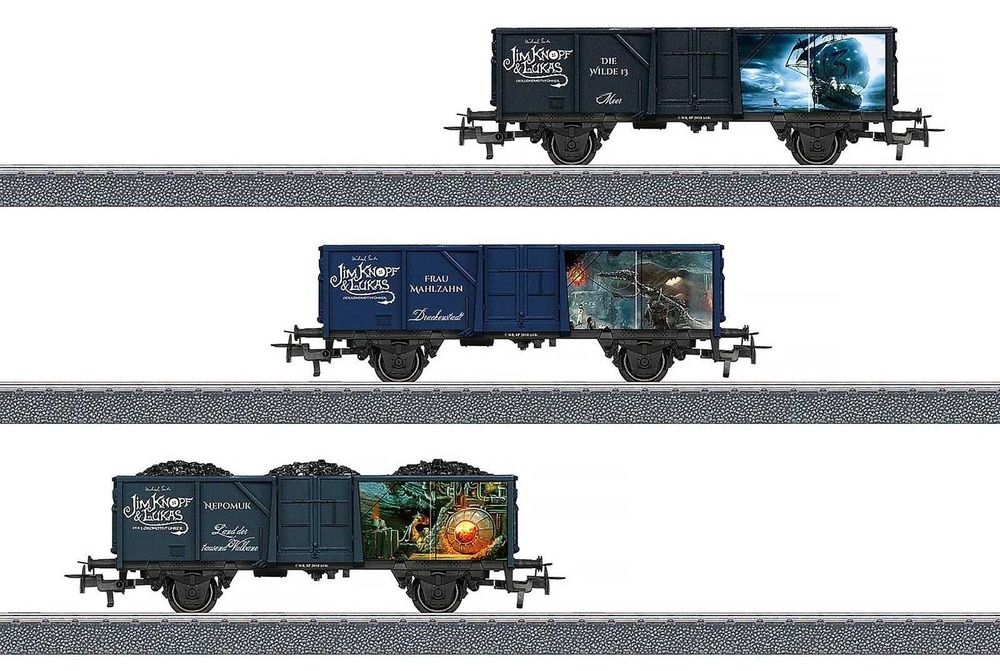 Märklin 44817 - Escala H0 - Conjunto «Jim Knopf» com três vagões