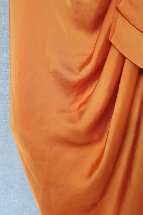 Sukienka H&M, concious koktajlowa wieczorowa weselna ruda pomarańczowa