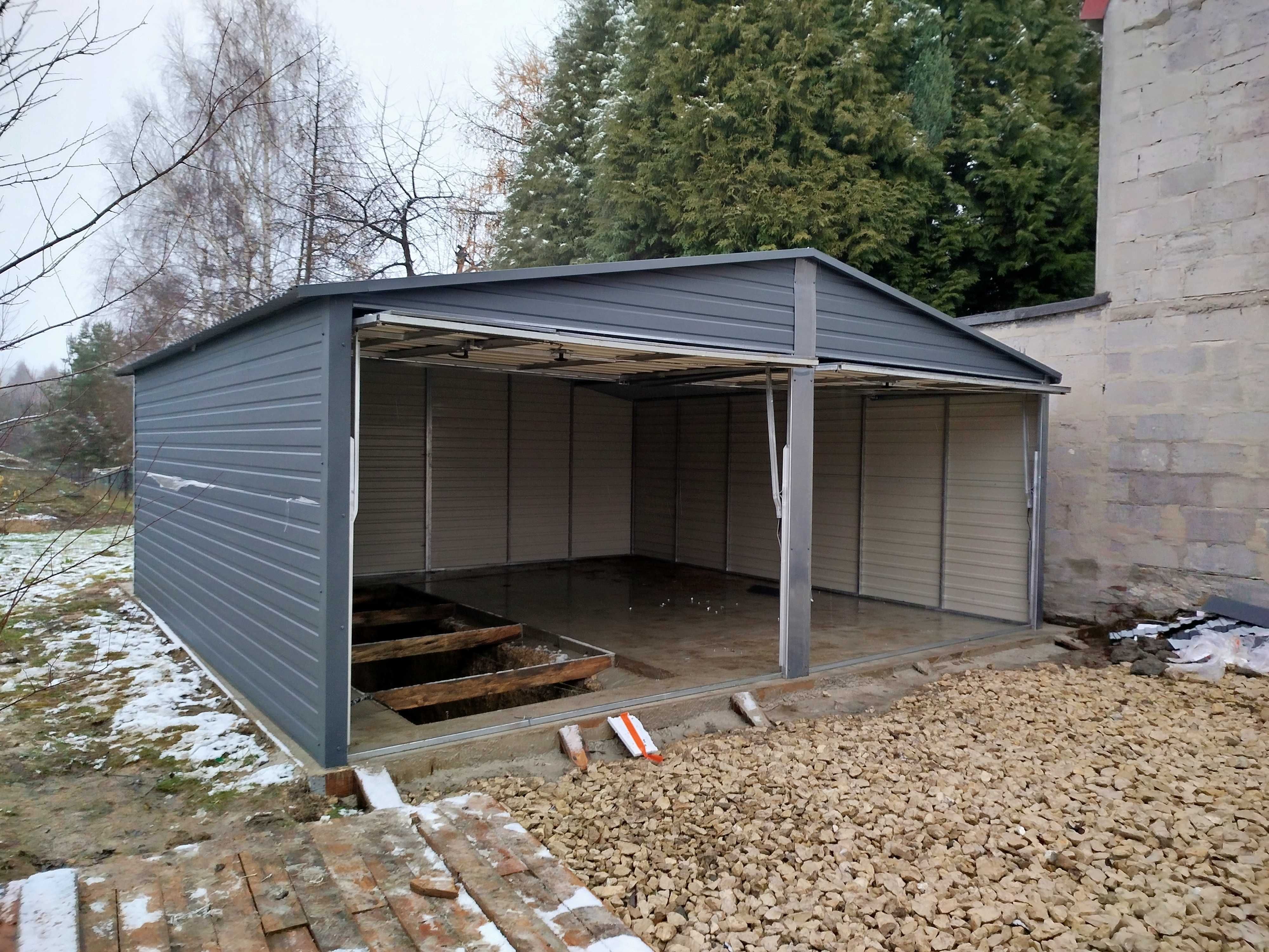 TYPOWY Garaż Blaszany 6x6 - PRODUCENT - Garaże Blaszane - Maj-Blach