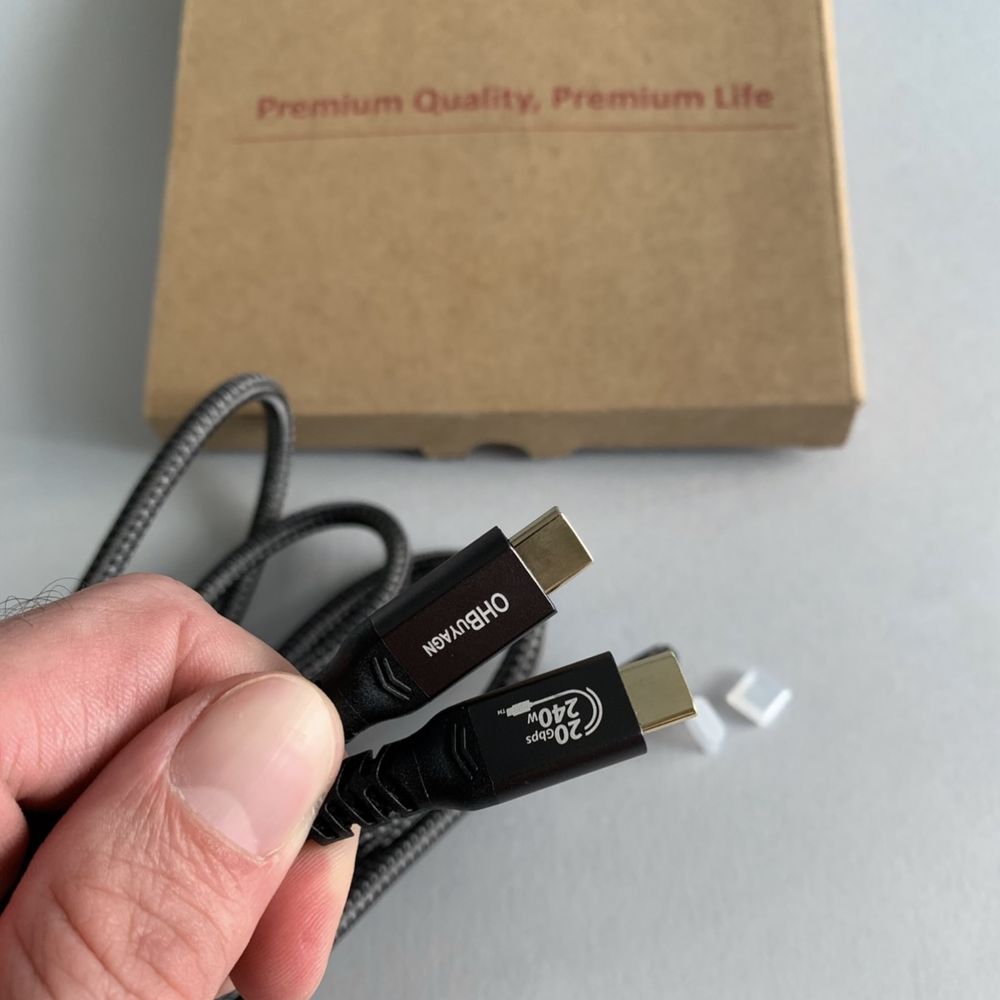 Кабель USB C-USB C, 20 Гбит/с, USB C 3.2 Gen2x2, 240 Вт PD 3.1