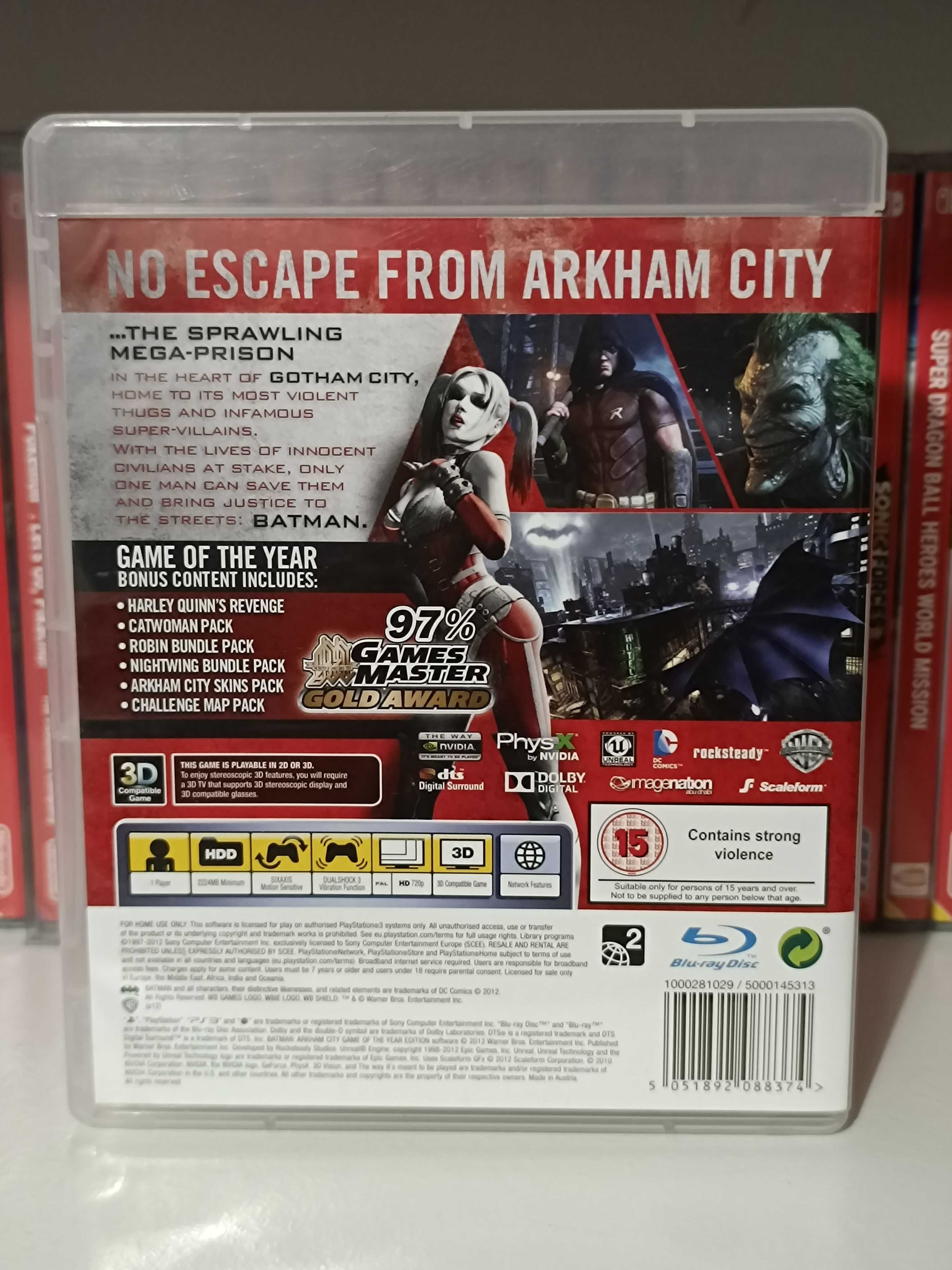 PS3 Jogos Batman Arkham Asylum e Batman Arkham City