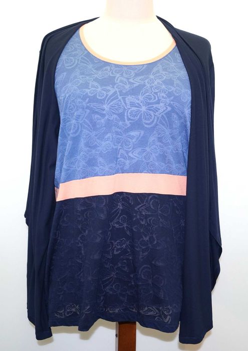 Duża bluzka SAMOON by Gerry Weber 2w1 duże rozmiary 50 nowa