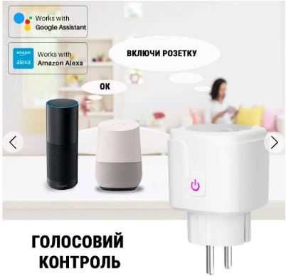 WiFi розетка с энергомониторингом Tuya