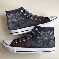 Wiedźmin The Witcher ręcznie malowane trampki CONVERSE custom