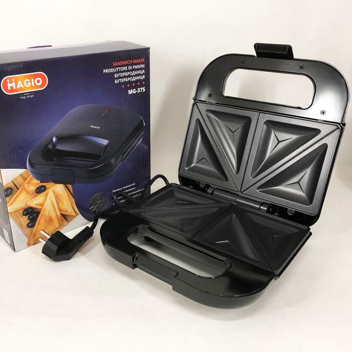 Бутербродниця сендвічниця MAGIO MG-375, електробутербродниця, бутербро