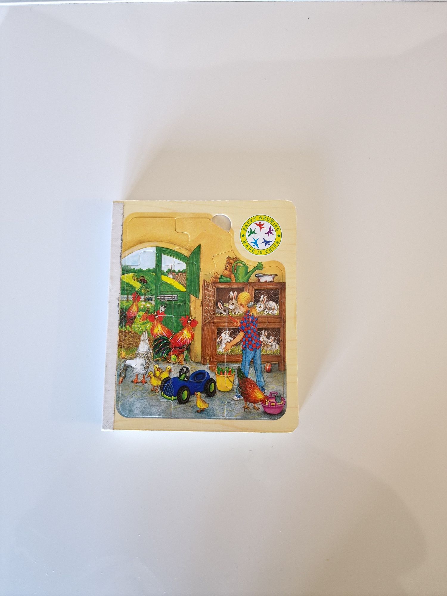 2 livros de puzles em madeira