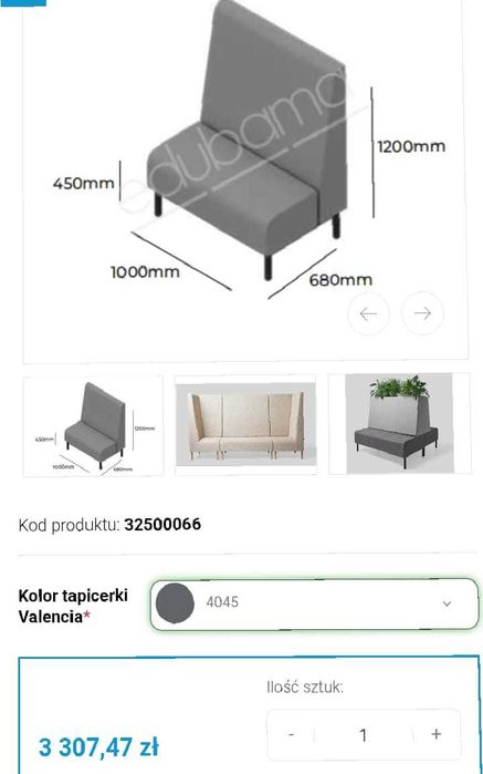 Kanapa sofa  MODUS M 1000 H1200 GP KLEIBER kanapy sofy do biur domu