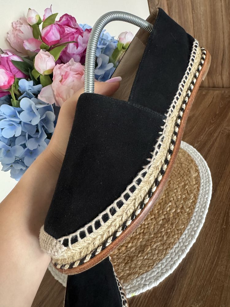 Damskie skorzane espadryle Paloma Barcélo 39 zamsz skóra naturalna