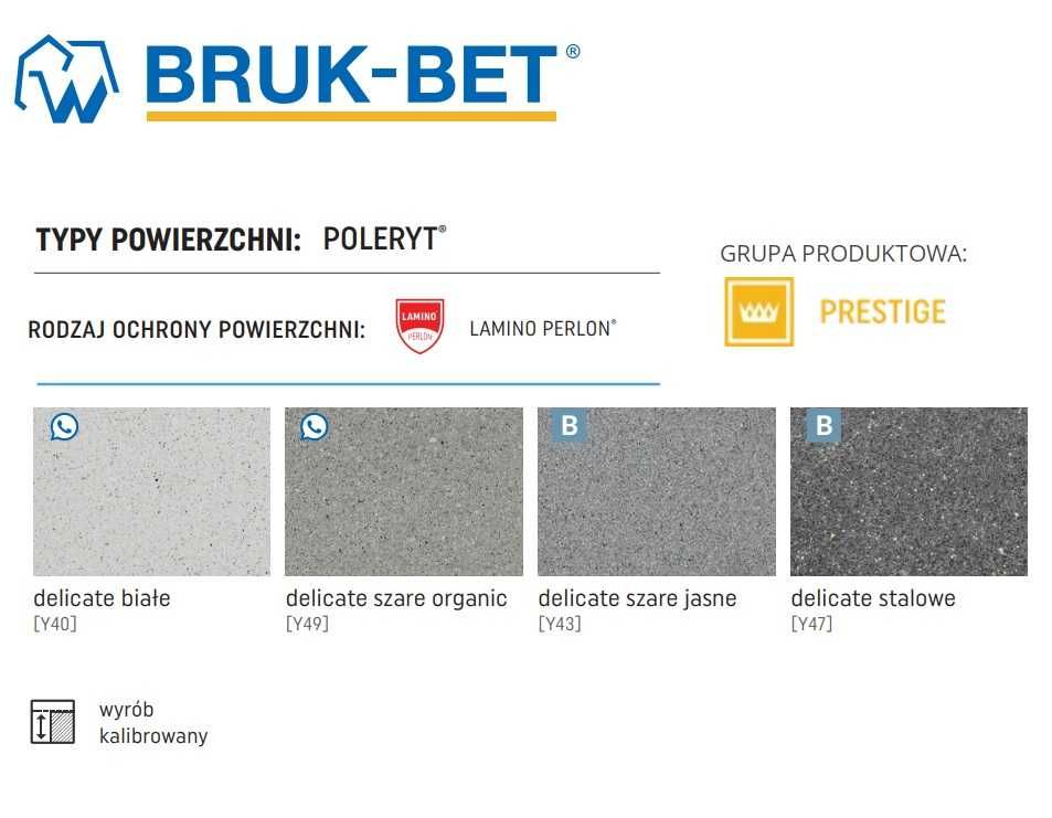 BRUK-BET Architect 80x40x3,8 cm Biała  Poleryt® Nowość