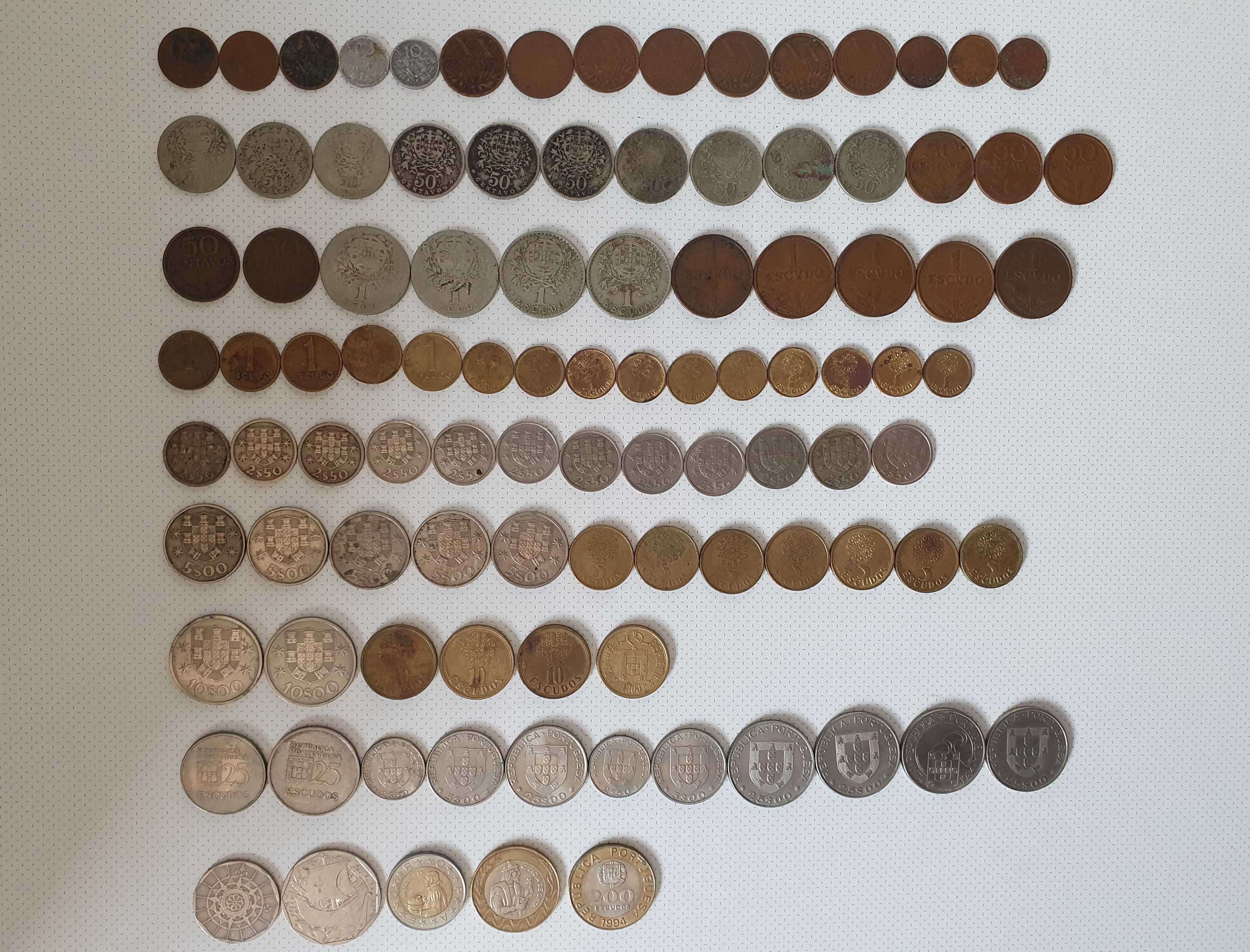 PORTUGAL - 100 Moedas de coleção, circuladas, DIFERENTES - 1927/2000