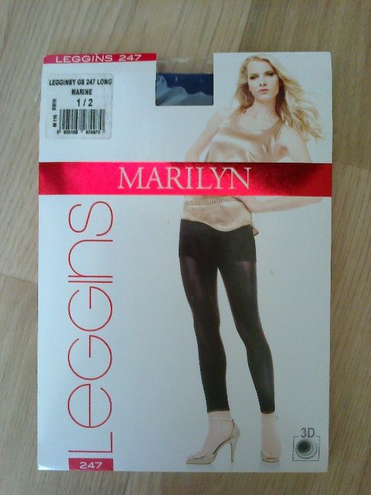 MARILYN legginsy z połyskiem 100 DEN. Kolor marine