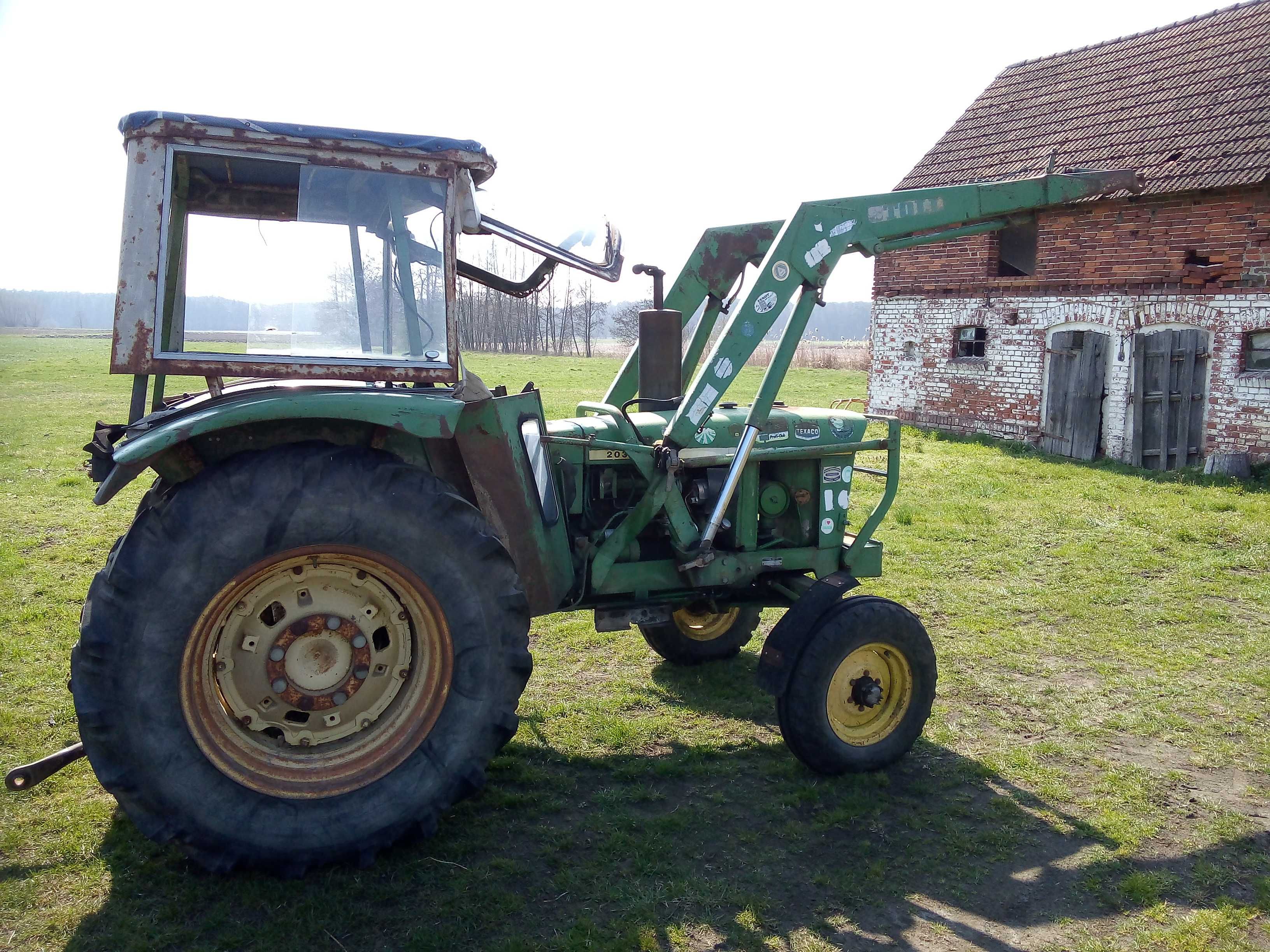 Ciągnik traktor john deere 2030 z turem w orginale