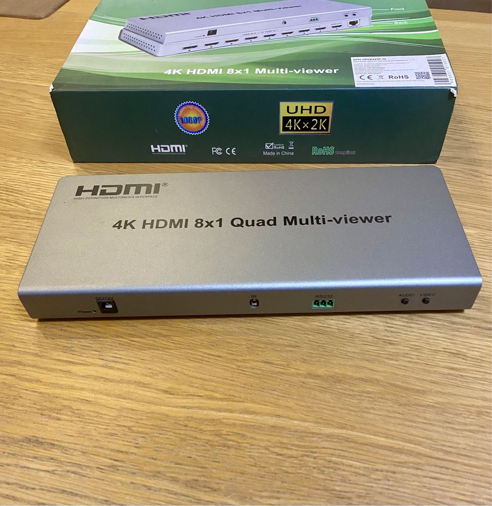 4K HDMI 8x1 Quad Multi-Viewer - 8 obrazów na jednym ekranie