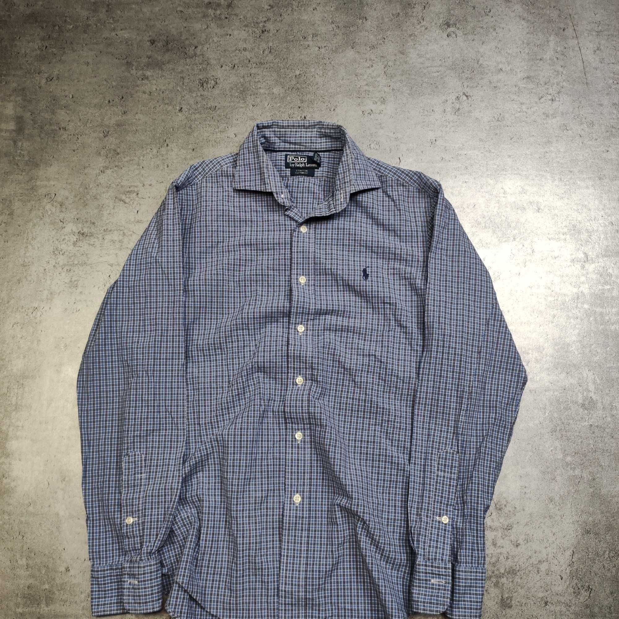 MĘSKA Koszula Elegancka PREMIUM Polo Ralph Lauren Drobna Kratka Konik