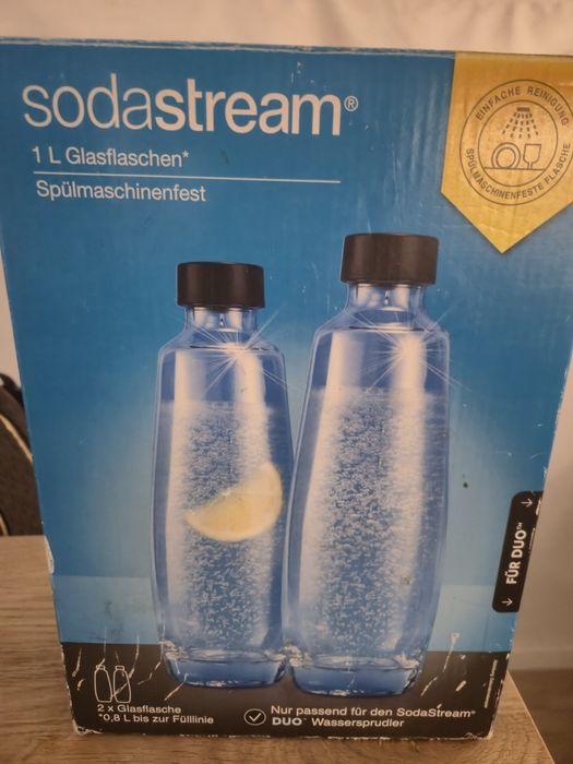 3 szklane butelki Soda Stream Duo NOWE