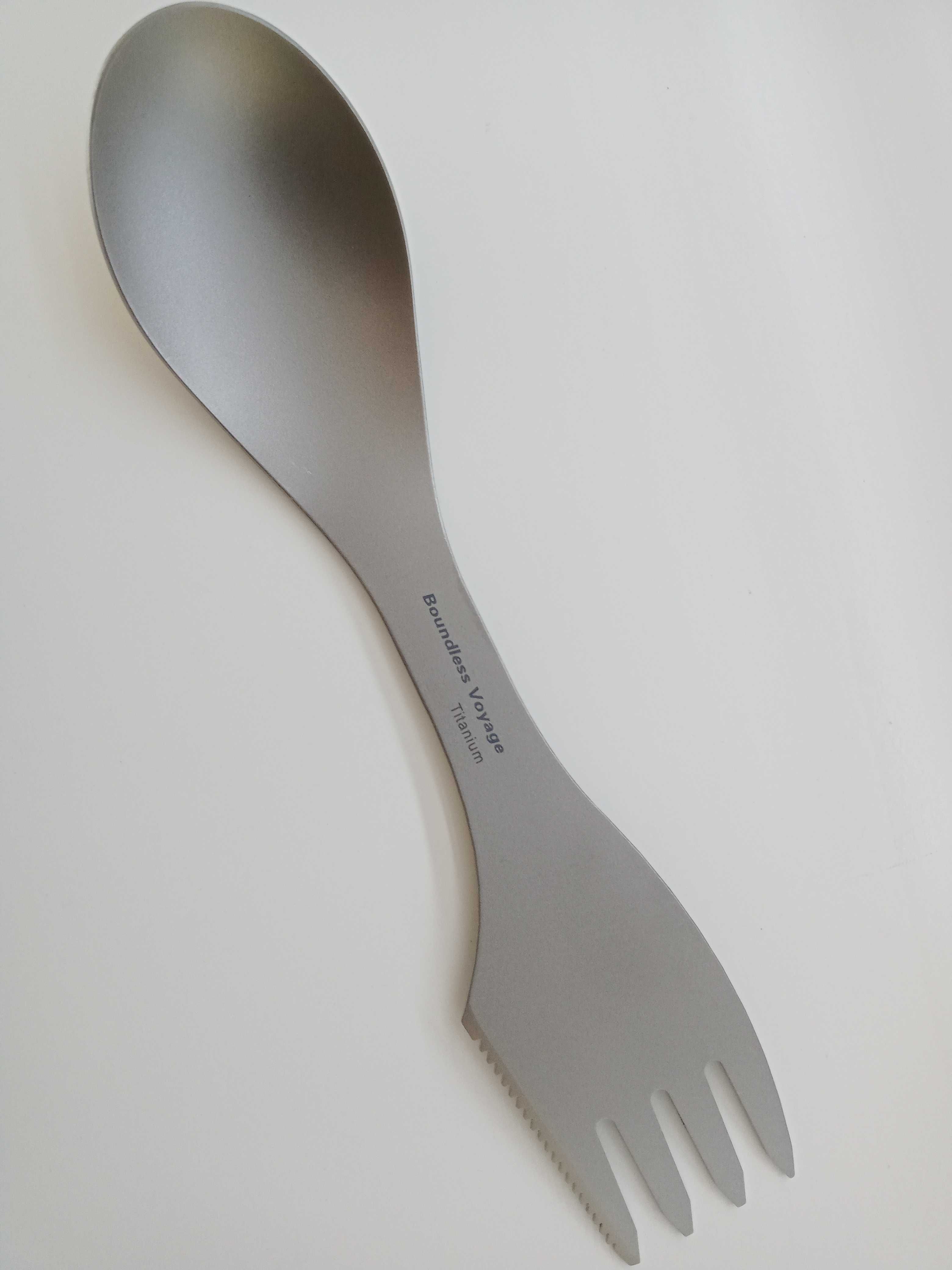 Титановая ложка, вилка, нож. Титанова ложка 3в1 столовий ніж, виделка.
