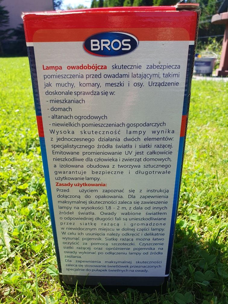 Bros lampa owadobójcza na muchy, komary, meszki I osy  Nowe