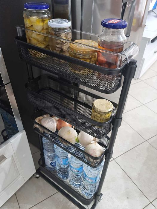 Czarny wąski przechowywanie do domu łazienki akcesoria łazienkowe