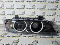 Reflektory BMW E39 XENON-Ringi Cotton-Komplet Prawa Lewa-Devil Eye-NHK