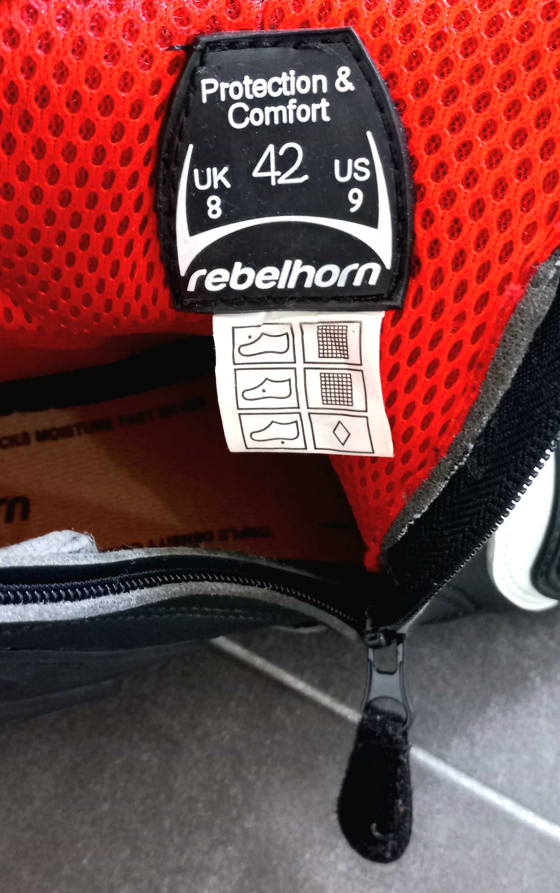 Buty motocyklowe męskie krótkie Rebelhorn Fuel czarny/biały r.42
