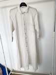 Zara lniana koszulowa sukienka cienka midi oversize