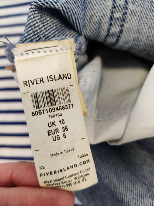 Spódnica mini krótka damska jeansowa niebieska River Island Petite S/M