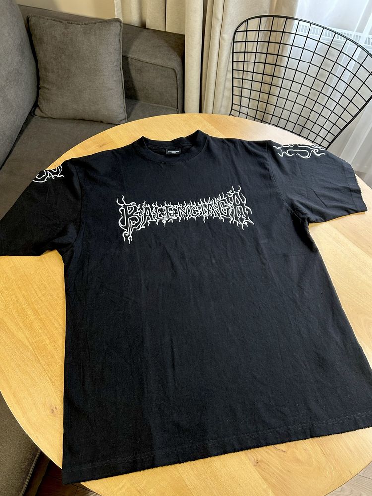 Balenciaga Metal Black T-Shirt оригинал футболка баленсиага