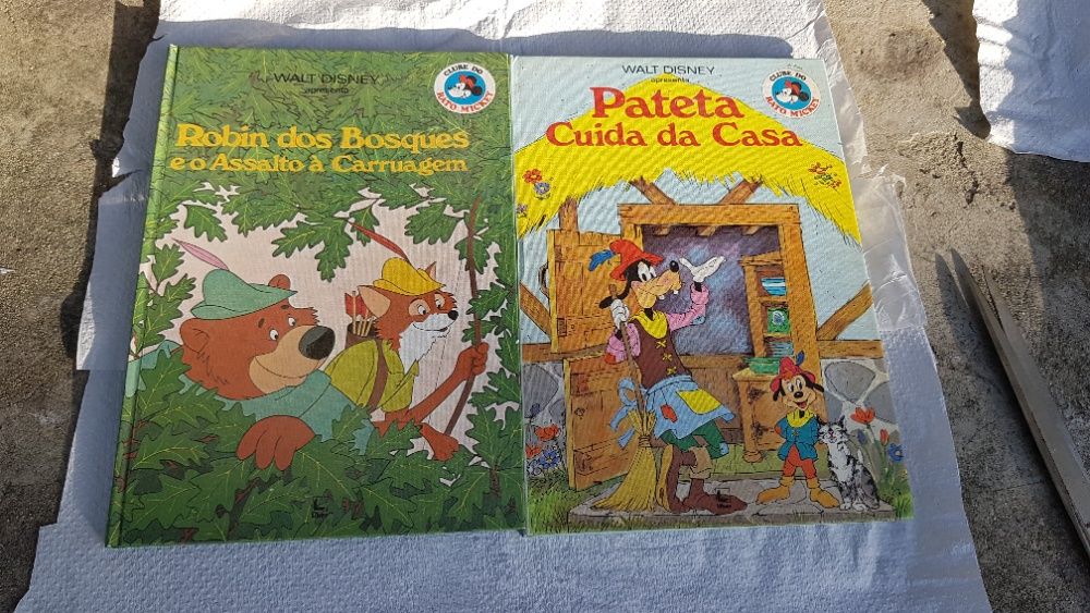 Livros ilustrados da Disney.