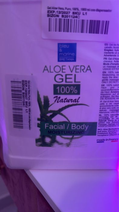Gel Aloe vera 1 litro com deosador
