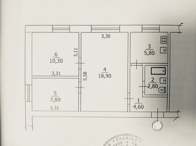 Продам 3-х кімнатну квартиру центр Шевченка