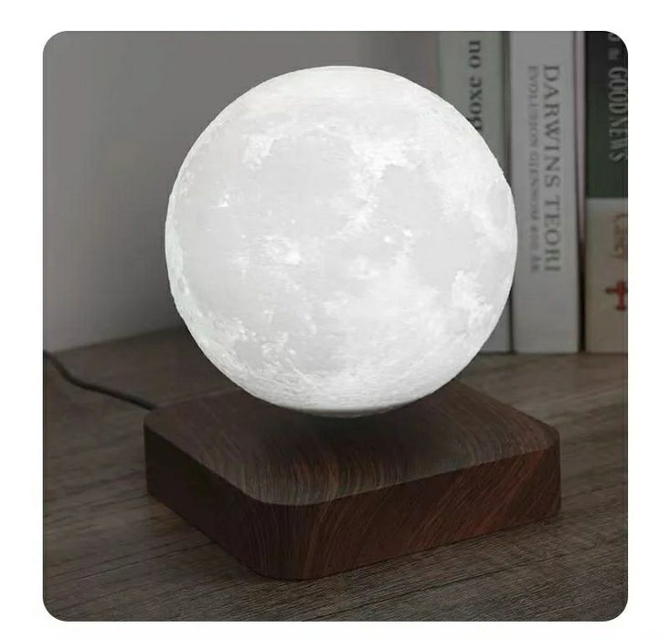 Lâmpada Nova Lua Flutuante Magnética