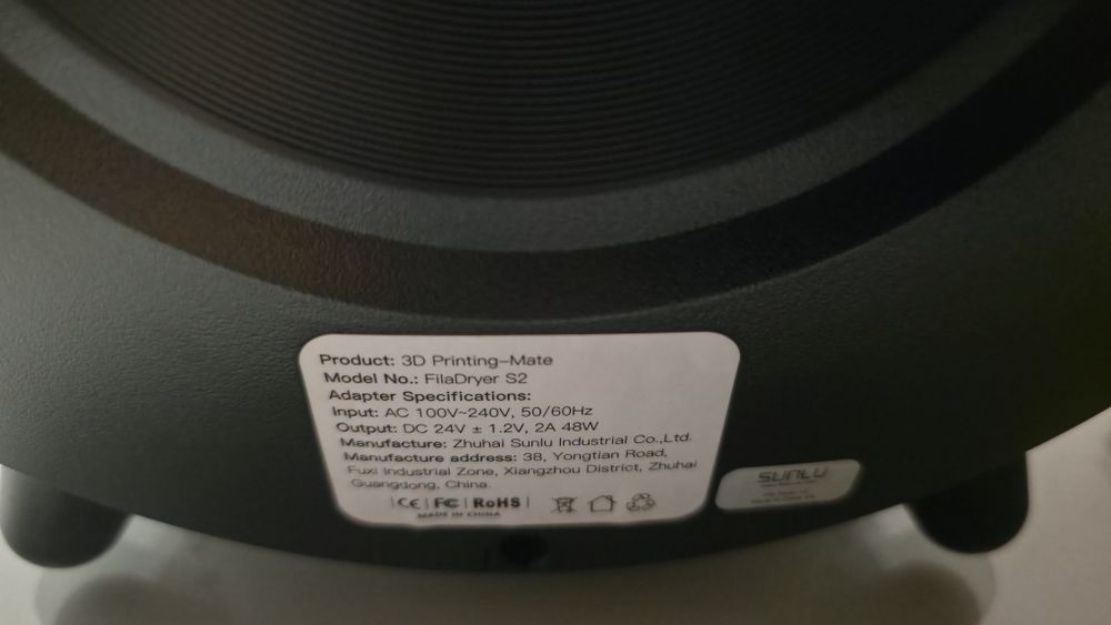 Secador de filamento Sunlu S2