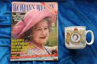 Винтажный журнал и чашка. Королева Англии Елизавета / Queen Elizabeth