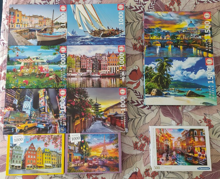 Puzzles - 500/1000/1500 peças