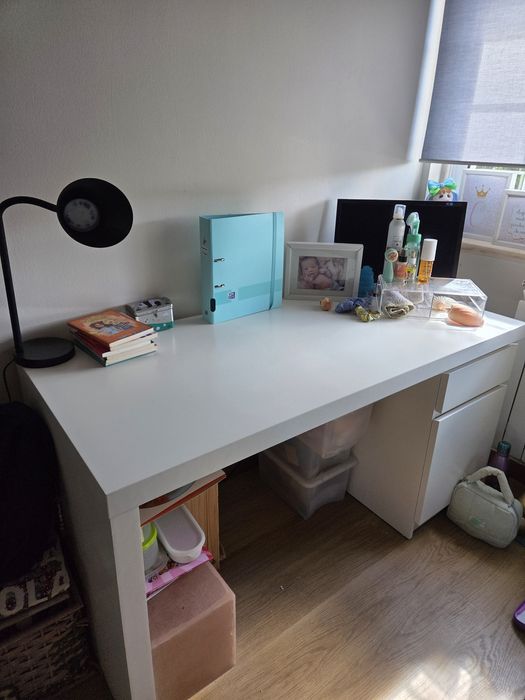 Secretária branca MALM IKEA