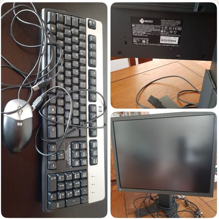 Conjunto Ecrã PC + Teclado + Rato