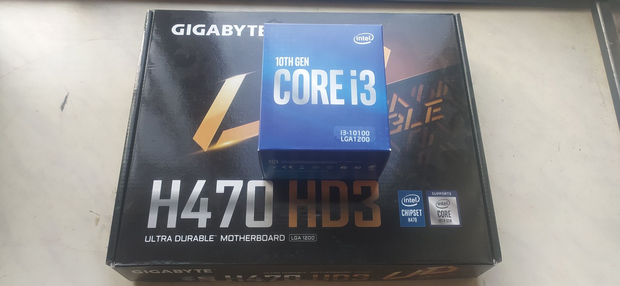 Комплект socket 1200 Gigabyte H470 HD3 + Intel Core i310100+DDD4 16GB