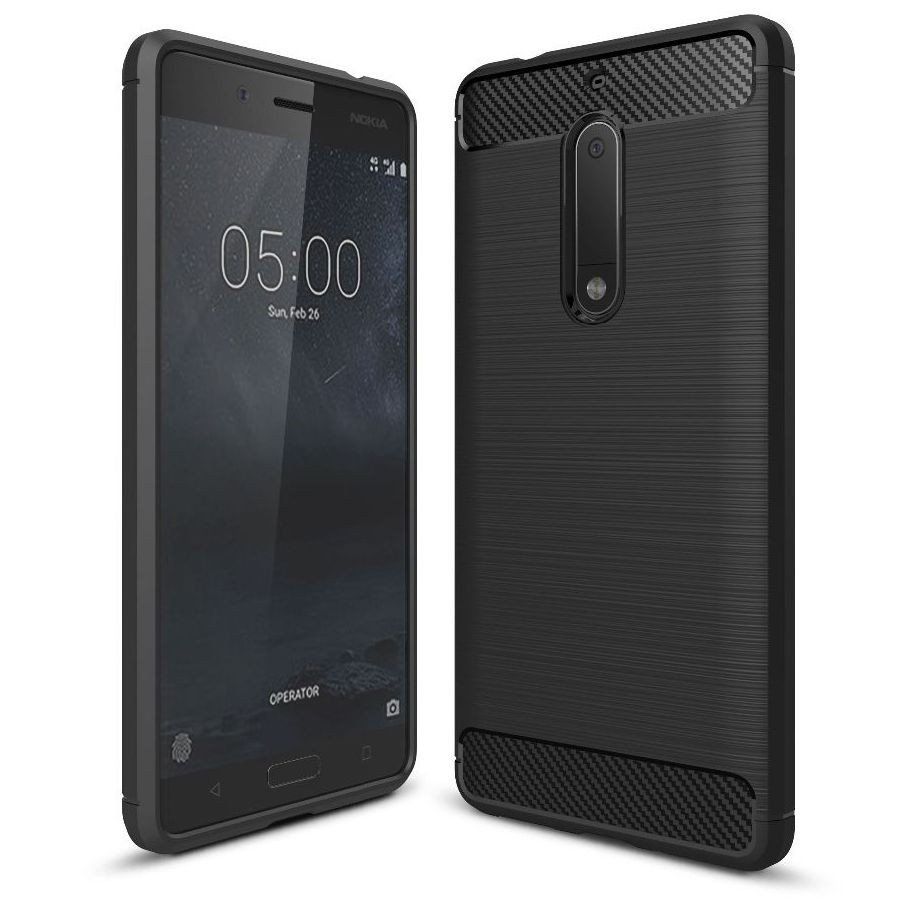 Etui Case Tpu Carbon do Nokia 5 Czarny/Black