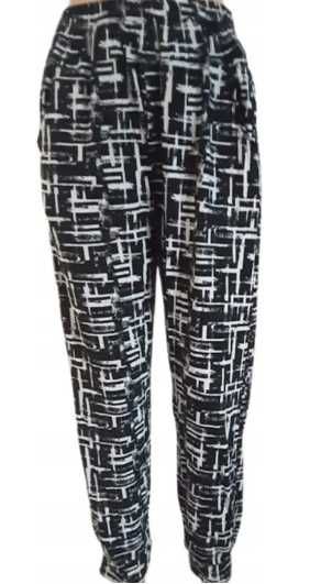 Spodnie Alladynki Damskie Luźne Kolorowe Modne Z Kieszeniami L / 3XL