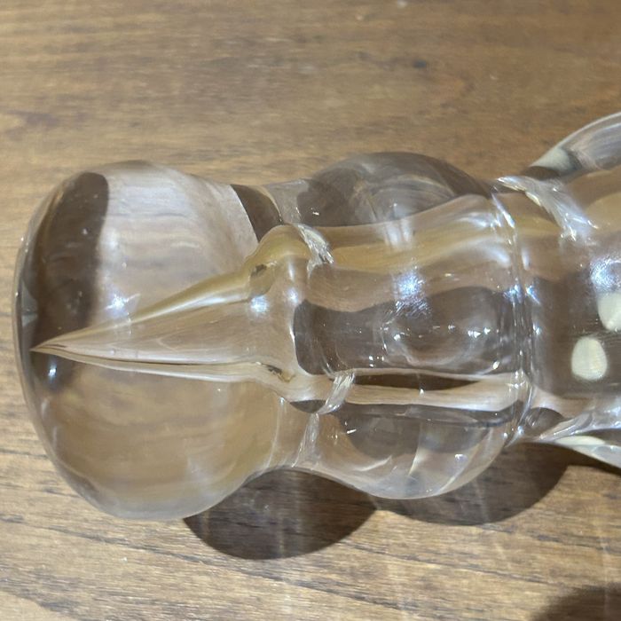 Cristal lagarta da Vilca assinada por Mario Drogi worm estatua crystal