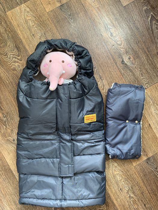 Конверт-трансформер KINDER Comfort Polar Grafit + Муфта для рук