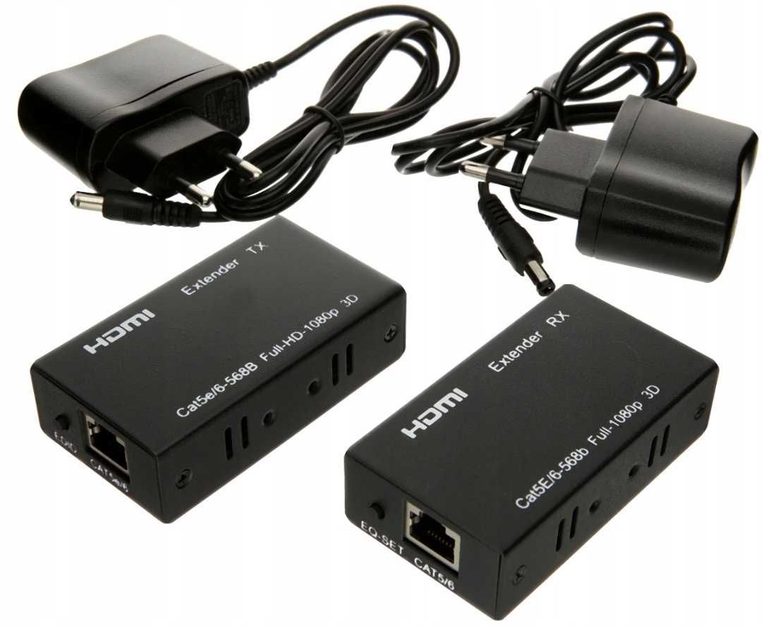 EXTENDER Konwerter HDMI na RJ45 Po Skrętce LAN 60M