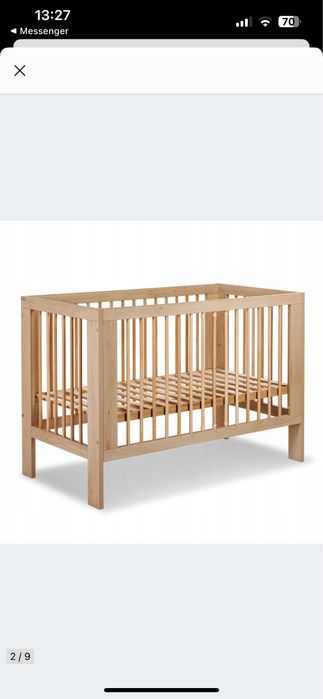 Lozeczko dla dziecka drewniane 120x60